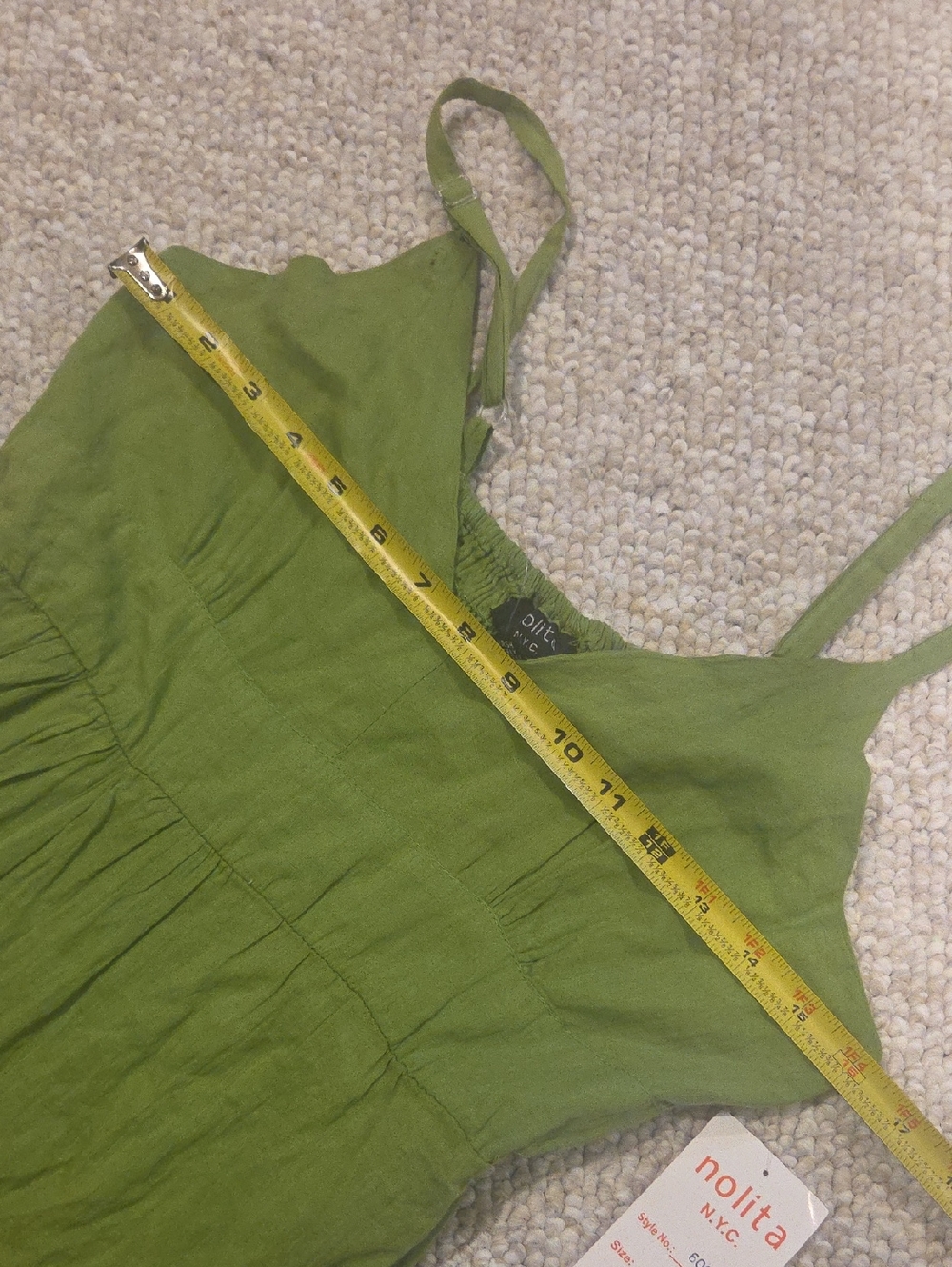 Green and Orange Tiered Maxi Sundress - Picture 13 of 13